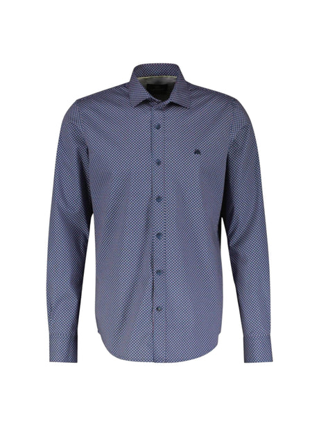 Image for Men's Printed Dress Shirt,Navy
