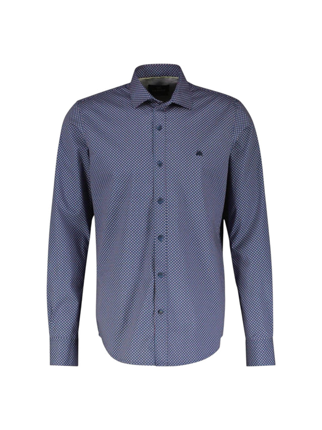 Image for Men's Printed Dress Shirt,Navy