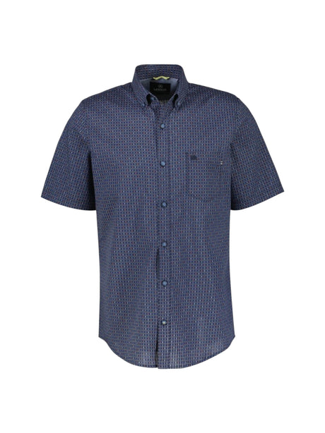 Image for Men's Printed Dress Shirt,Navy