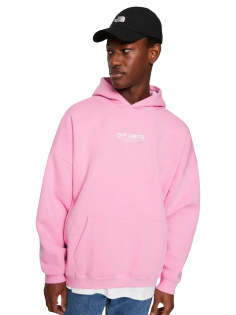 Image for Men's Back Printed Hoodie,Pink