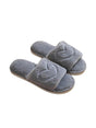 Image for Women's Heart Embroidered Faux Fur Slippers,Grey