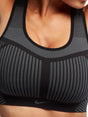 Image for Women's Striped Sport Bra,Black