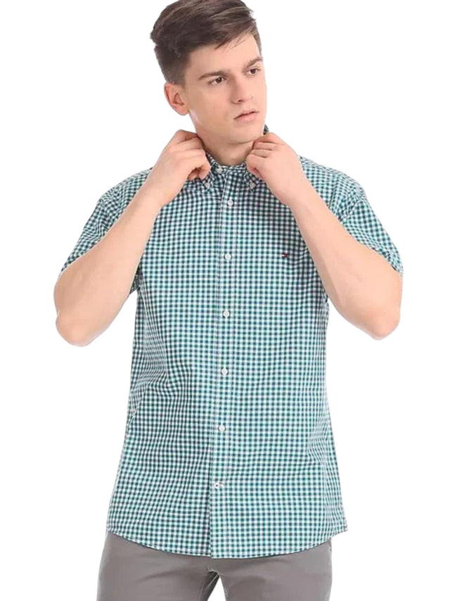 Image for Men's Plaid Dress Shirt,Green