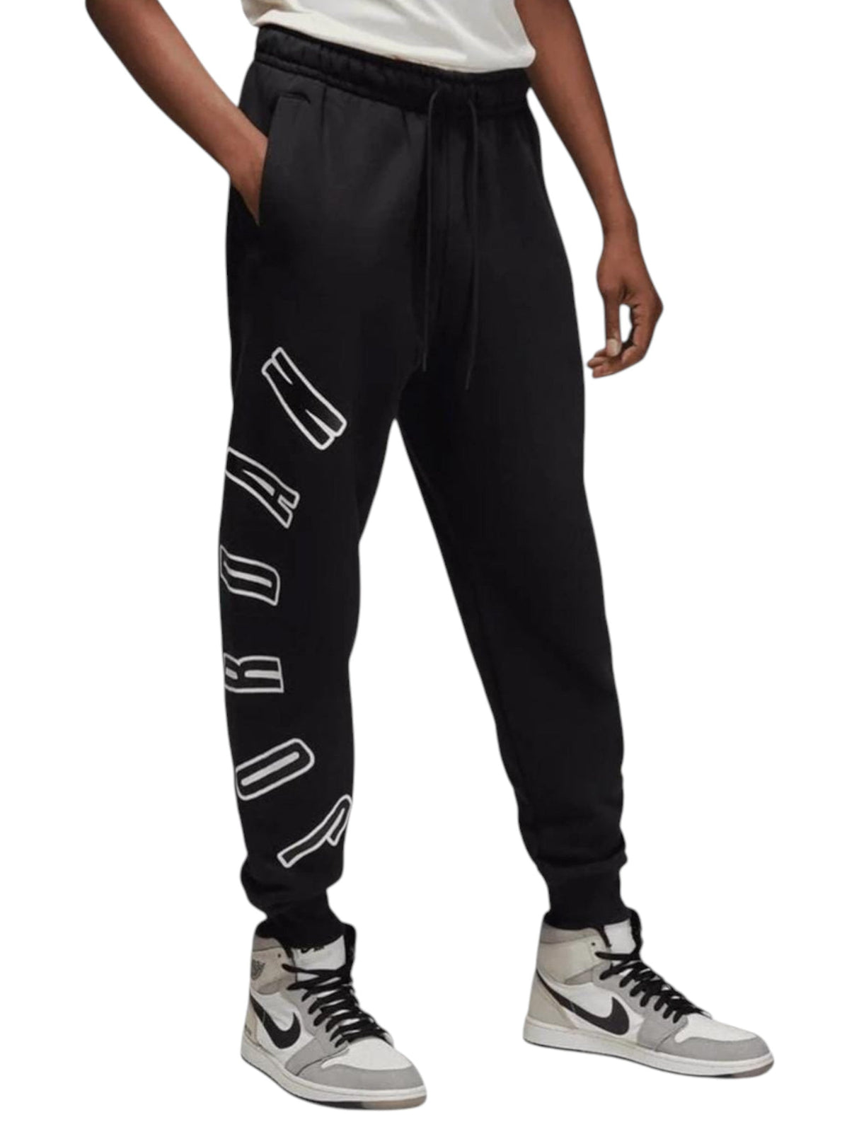 Image for Men's Brand Logo Printed Pant,Black