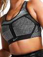 Image for Women's Striped Sport Bra,Black