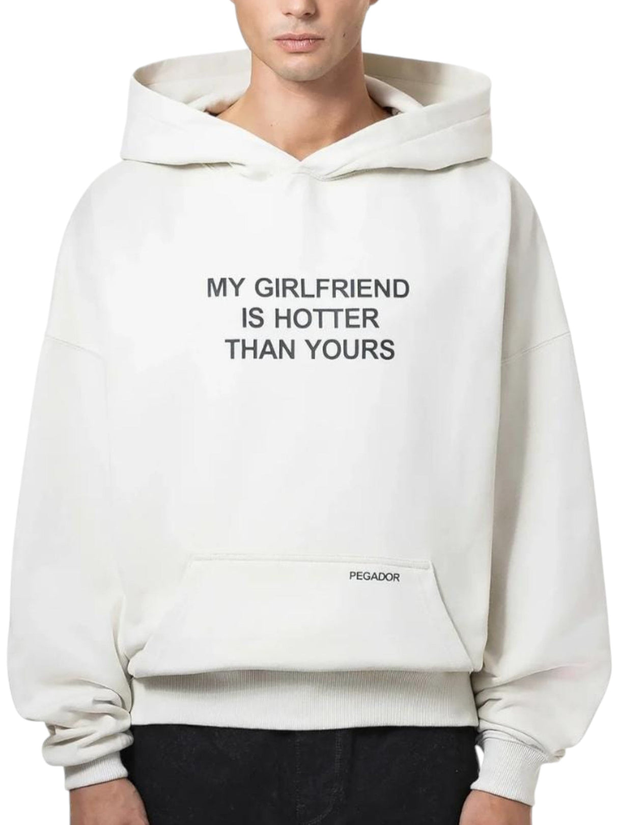 Image for Men's Printed Hoodie,Light Beige