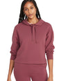 Image for Women's Plain Solid Hoodie,Light Burgundy