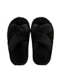 Image for Women's Faux Fur Slippers,Black