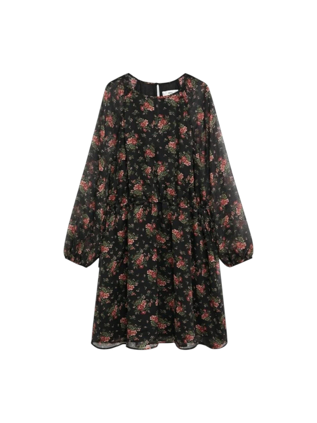 Image for Women's Floral Printed Dress,Black