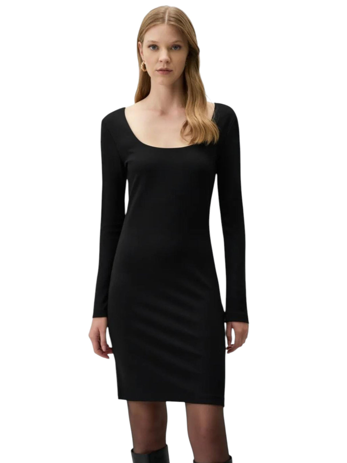 Image for Women's Ribbed Dress,Black
