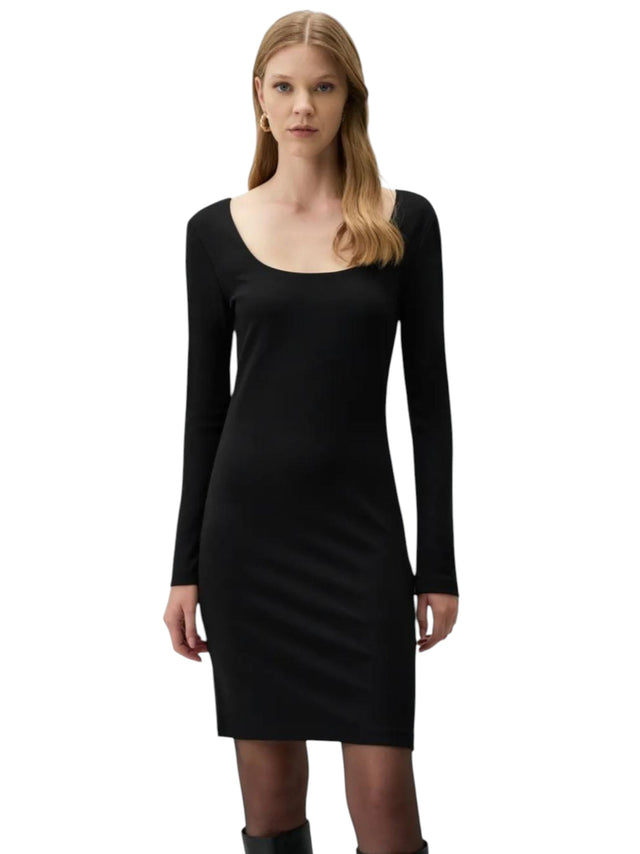Image for Women's Ribbed Dress,Black
