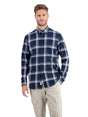 Image for Men's Plaid Dress Shirt,Navy