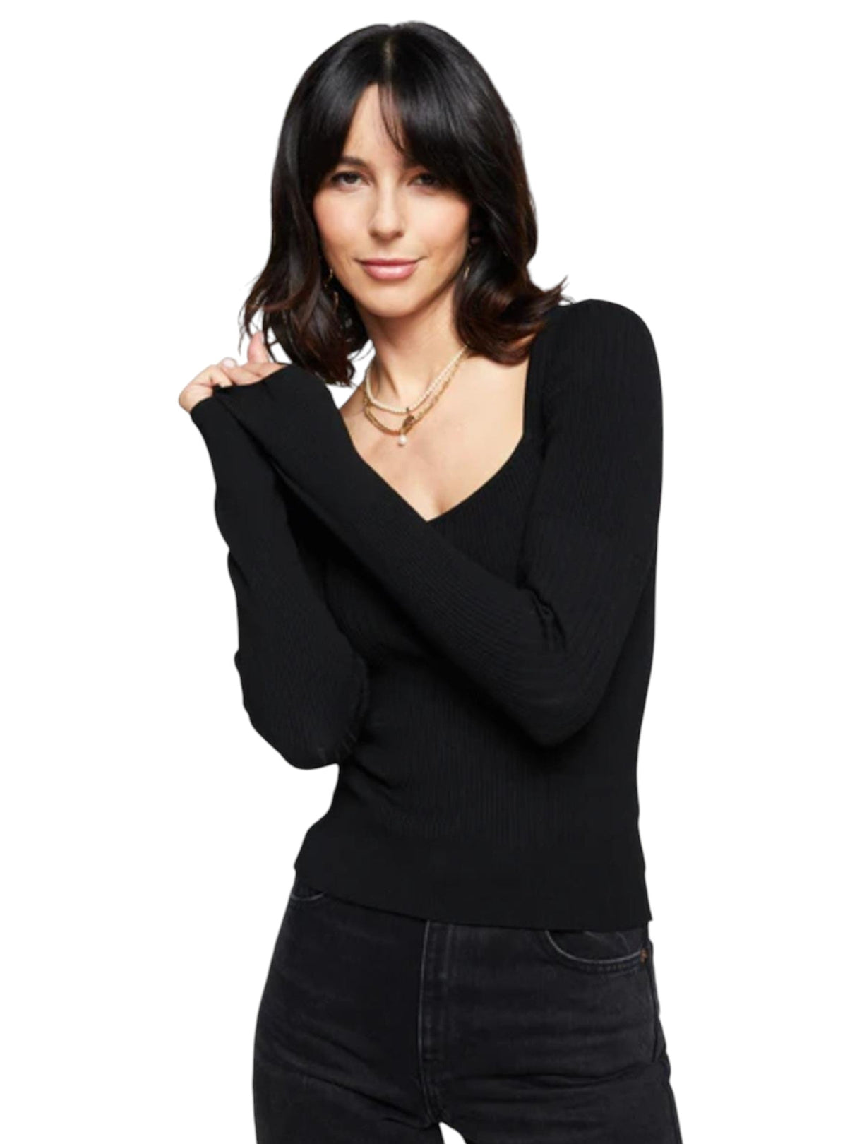 Image for Women's Ribbed Top,Black