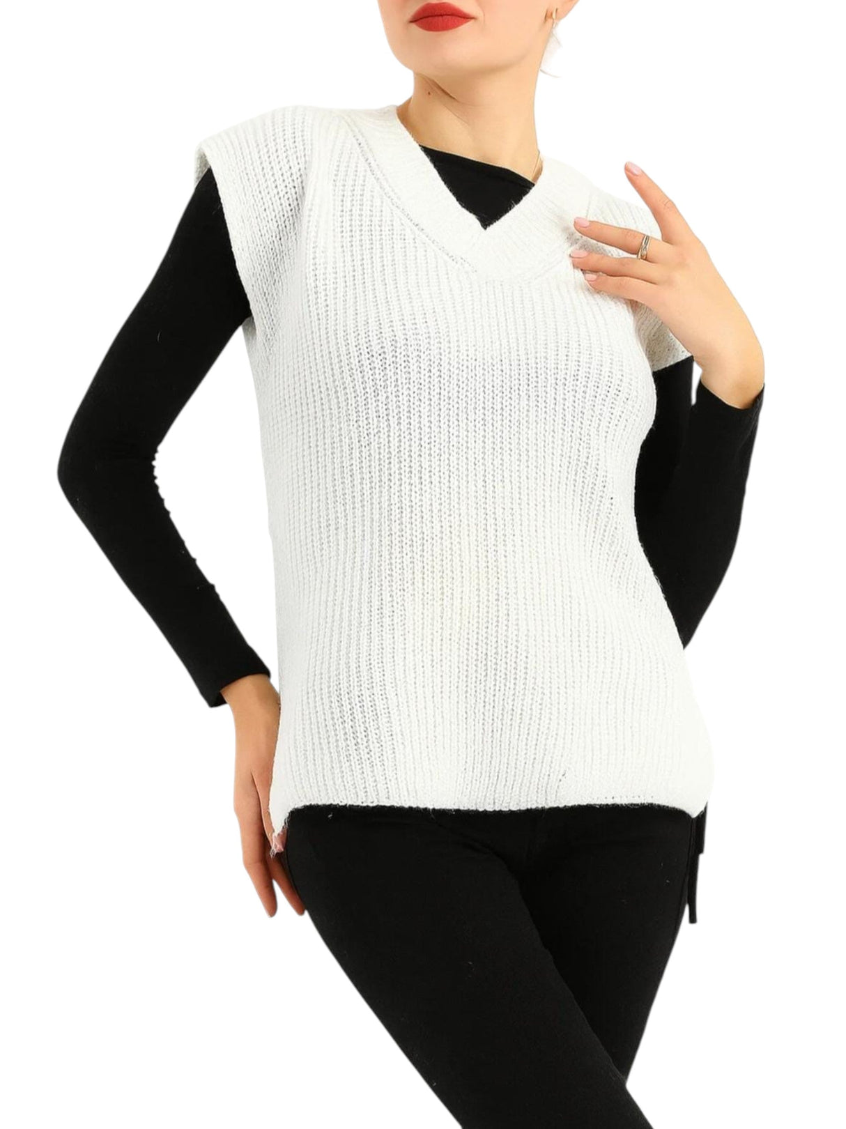 Image for Women's Knitted Sweaters,White