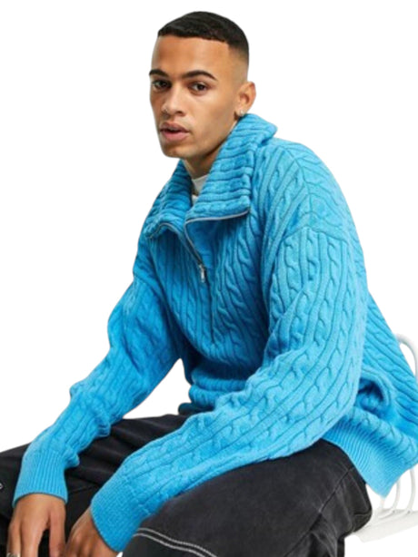 Image for Men's Kintted Sweaters,Light Blue