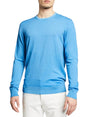 Image for Men's Plain Solid Sweaters,Light Blue