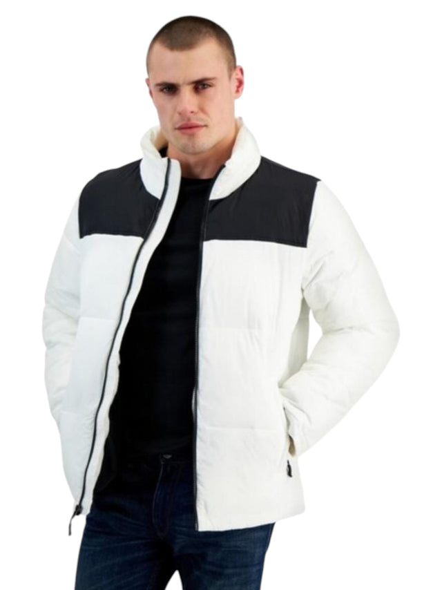 Image for Men's Colorblocked Jacket,Black\White 