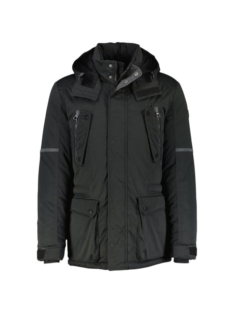 Image for Men's Plain Solid Jacket,Black 