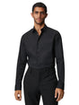 Image for Men's Plain Solid Dress Shirt,Black 