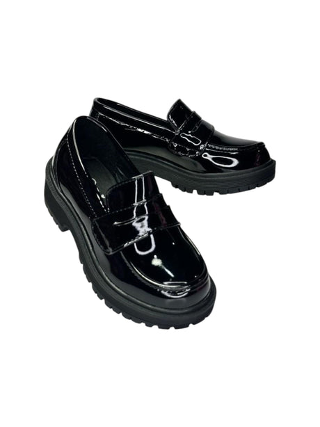 Image for Men's Plain Loafers,Shiny Black
