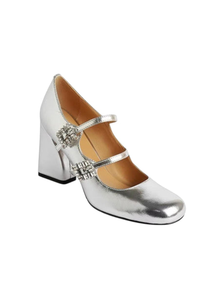 Image for Women's Plain High Shoes,Silver