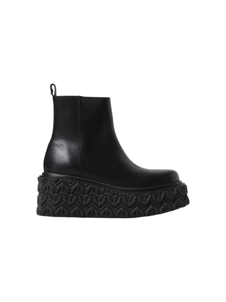 Image for Women's Plain Ankle Boots Heels,Black