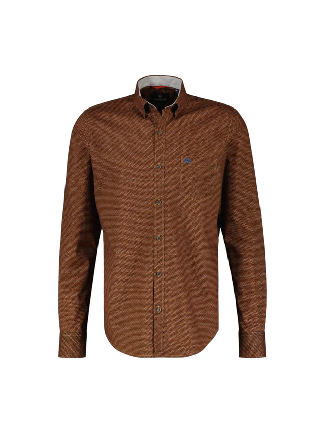 Image for Men's Graphic Dress Shirt,Brown 