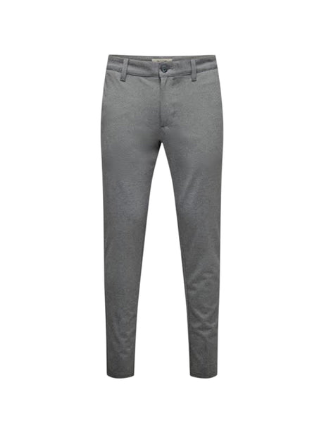 Image for Men's Heather Plain Classic Pants,Grey 