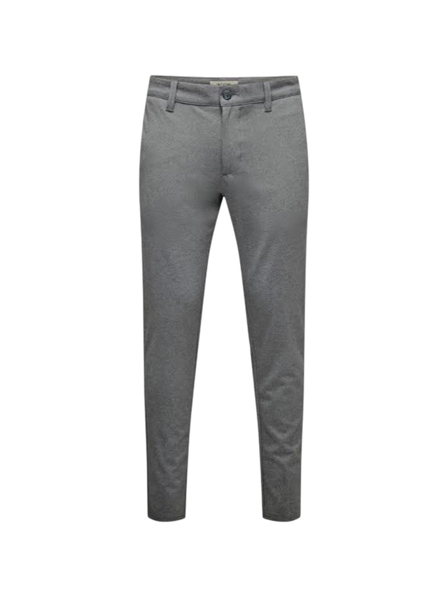 Image for Men's Heather Plain Classic Pants,Grey 