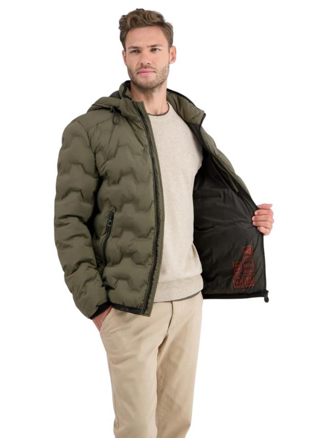 Image for Men's Quilted Jacket,Olive