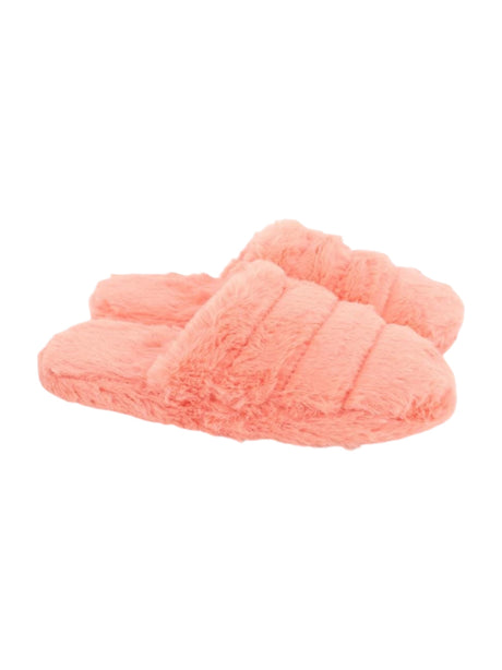 Image for Women's Faux Fur Slippers,Peach