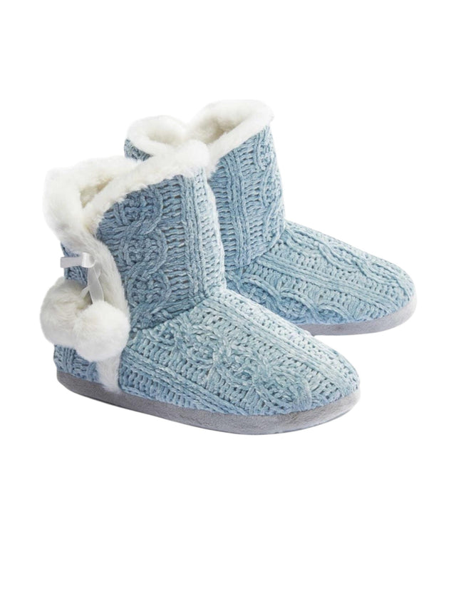 Image for Women's Textured Lined Slippers,Aqua