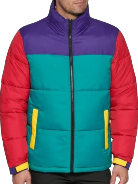 Image for Men's Colorblocked Quilted Jacket,Multi