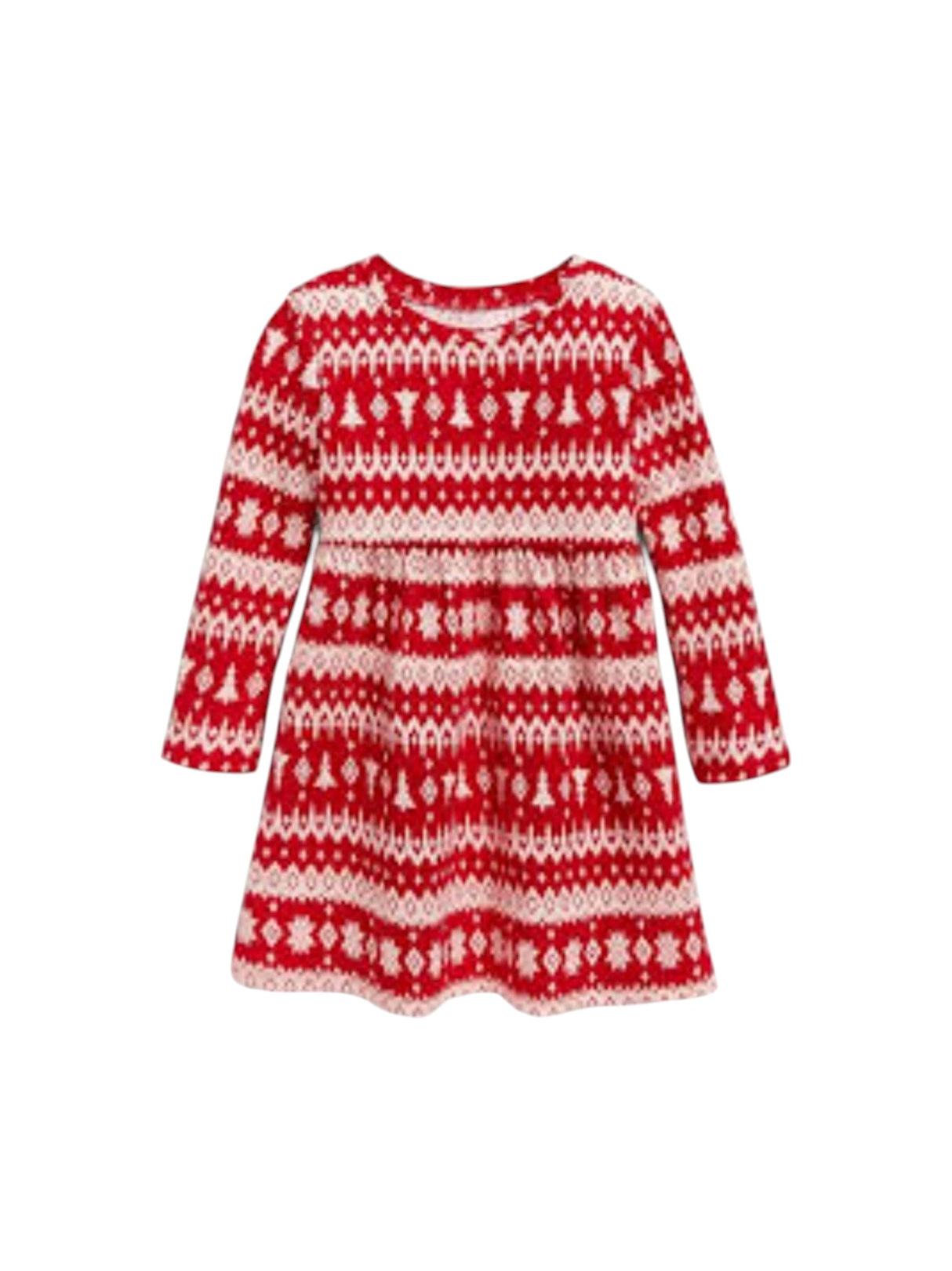 Image for Kids Girl's Graphic Knitted Dress,Red
