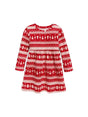 Image for Kids Girl's Graphic Knitted Dress,Red