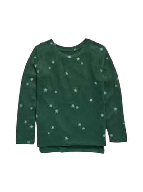Image for Kids Girl's Stars Printed Top,Green