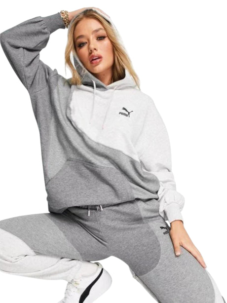 Image for Women's Colorblocked Hoodie,Grey