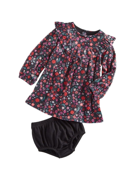 Image for Kids Girl's Floral Printed Dress&Underwear,Black