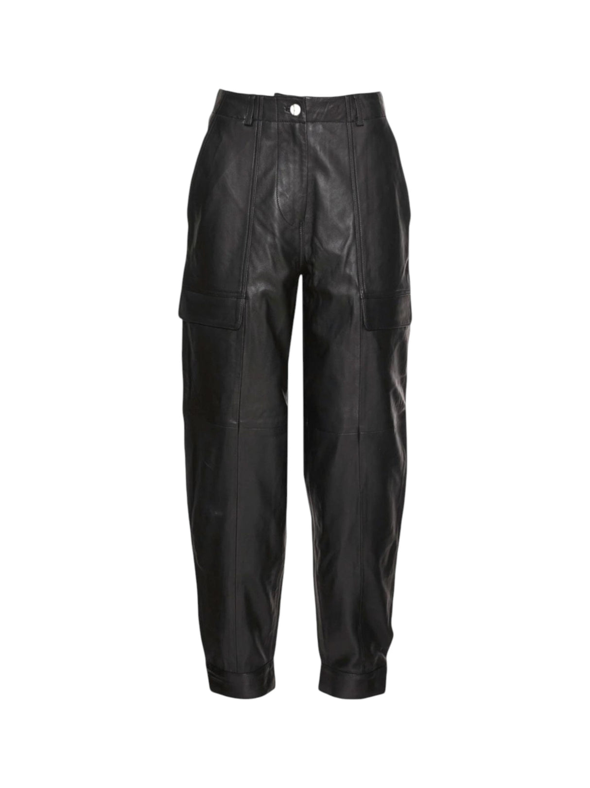 Image for Women's Plain Leather Pant,Black