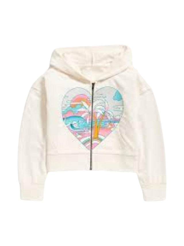 Image for Kids Girl's Graphic Printed Hoodie,Off White