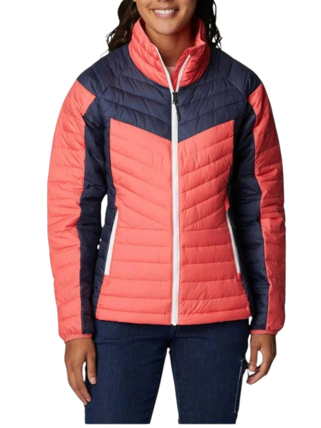 Image for Women's Colorblocked Quilted Jacket,Navy/Pink