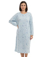 Image for Women's Printed Faux Fur Robe,Light Blue