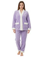 Image for Women's Faux Fur Pajama Set,Purple