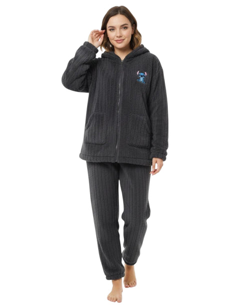 Image for Women's Faux Fur Pajama Set,Grey