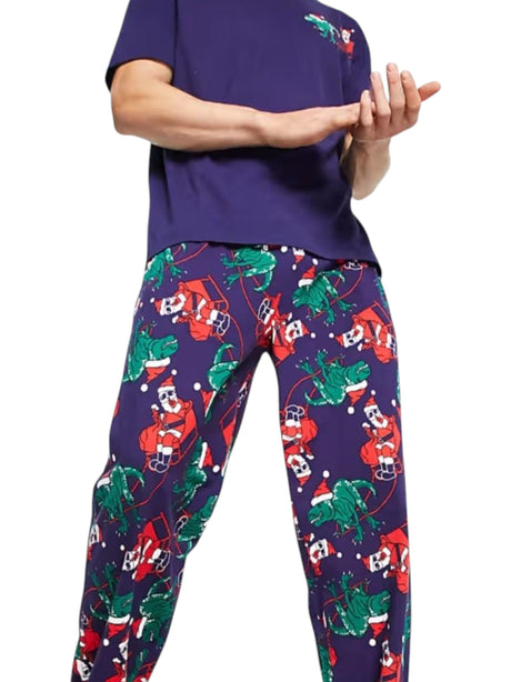 Image for Men's Printed Sleepwear Pant,Navy