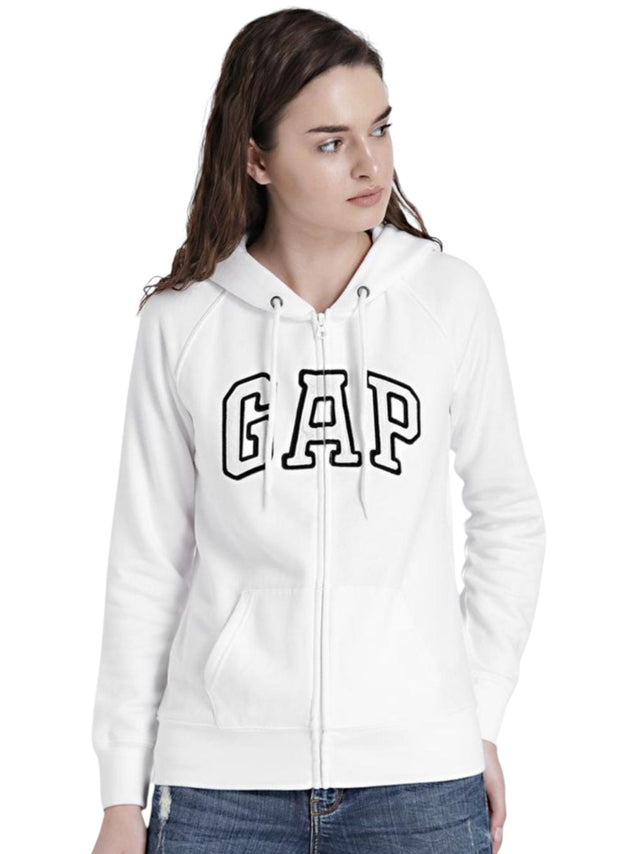 Image for Women's Logo Printed Hoodie,White