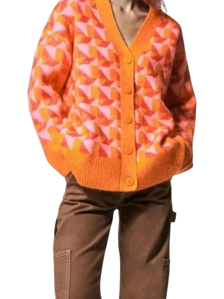 Image for Women's Colorblocked Cardigan,Multi