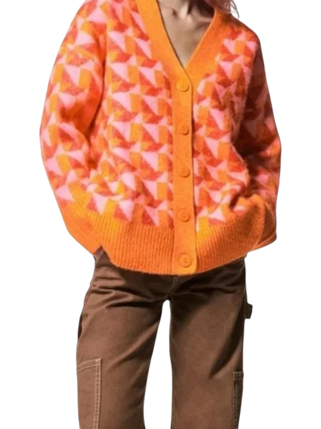 Image for Women's Colorblocked Cardigan,Multi