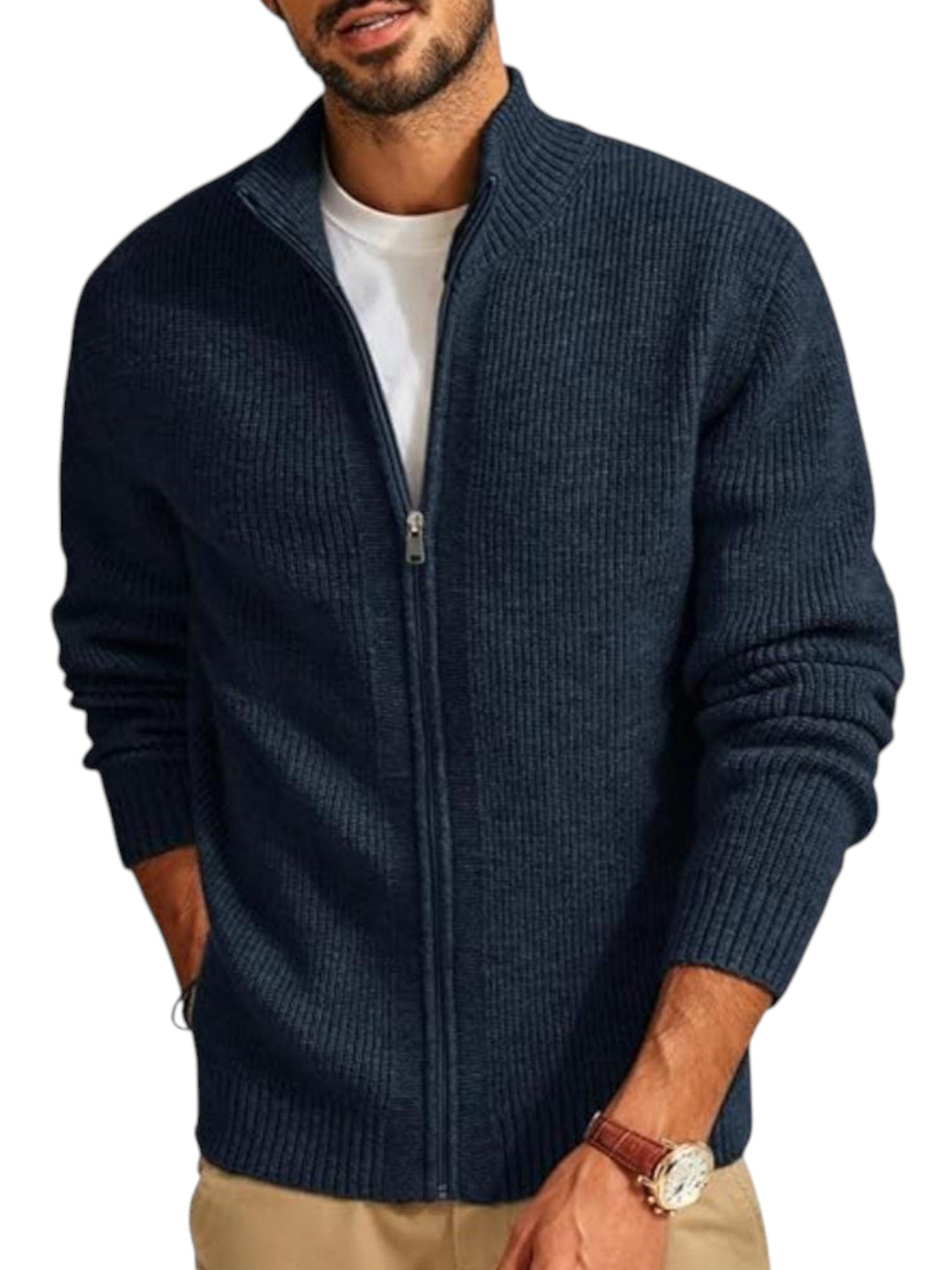 Image for Men's Knitted Sweaters,Navy