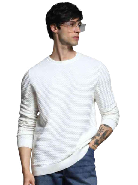 Image for Men's Knitted Sweaters,White